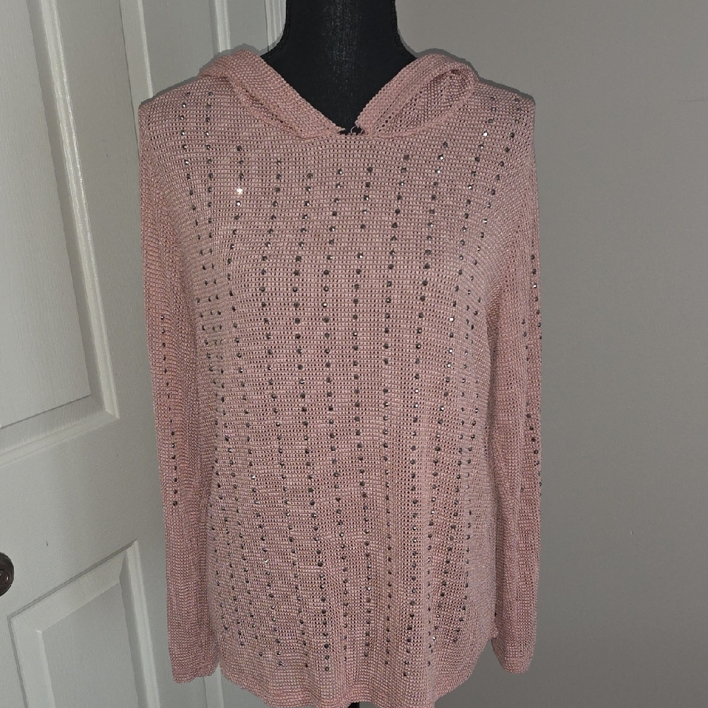 Pink Hooded Women's Sweater